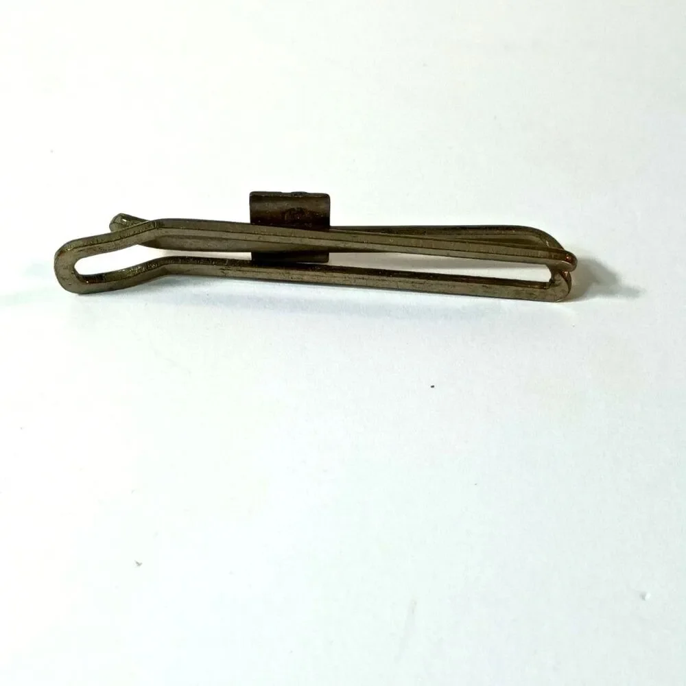Vintage 1988 Commemorative Gold Tone Tie Bar – Men's Retro Tie Clip Badge